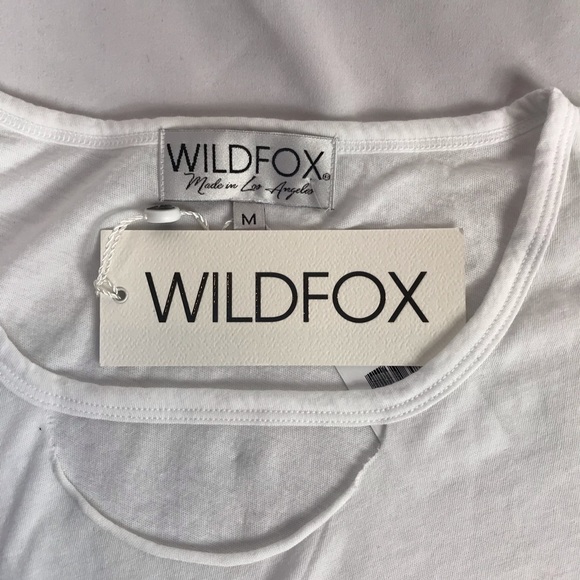 Wildfox Rip Neck Tee (M) NWT - Picture 7 of 8